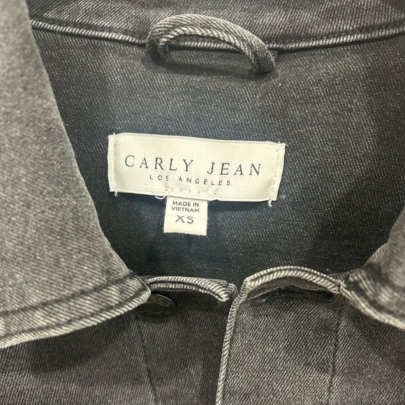 Carly Jean Los Angeles Hunter Jean Jacket in Charcoal - Picture 7 of 8